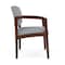 Lesro Lenox Wood Wide Guest Chair Wood Frame, Walnut, RS Fog Upholstery LW1201 - alternate 2